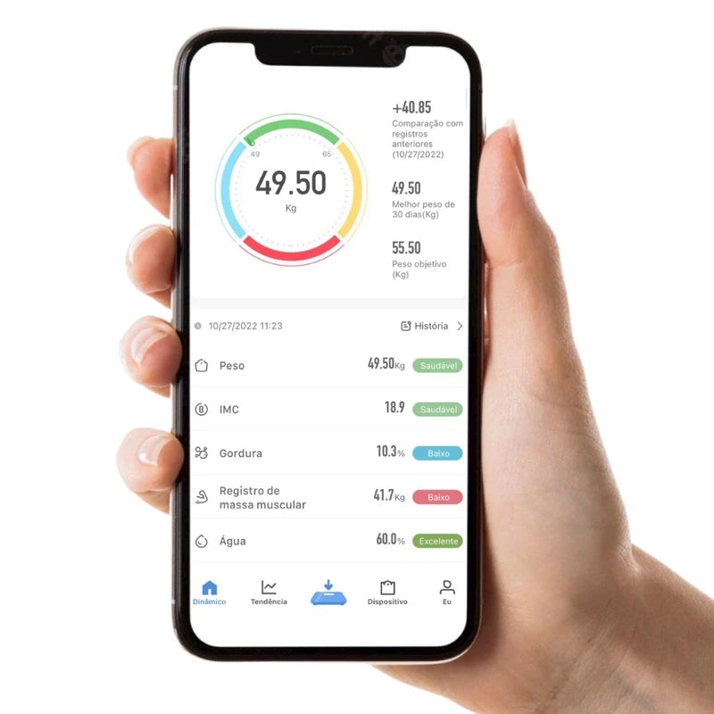 Balança Digital de Bioimpedância Bluetooth Profissional